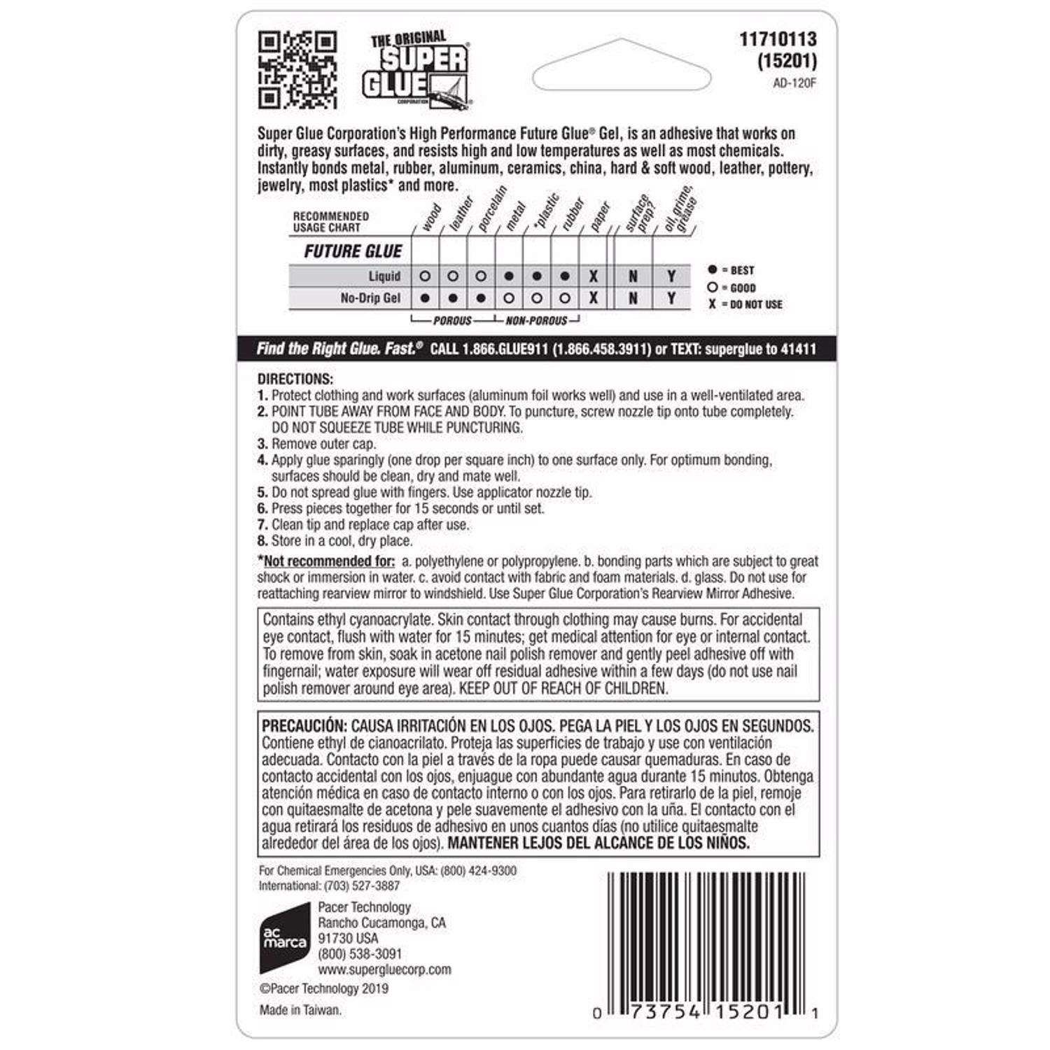 The Original Super Glue Future Glue Super Strength Clear All Purpose Super Glue 2 pk