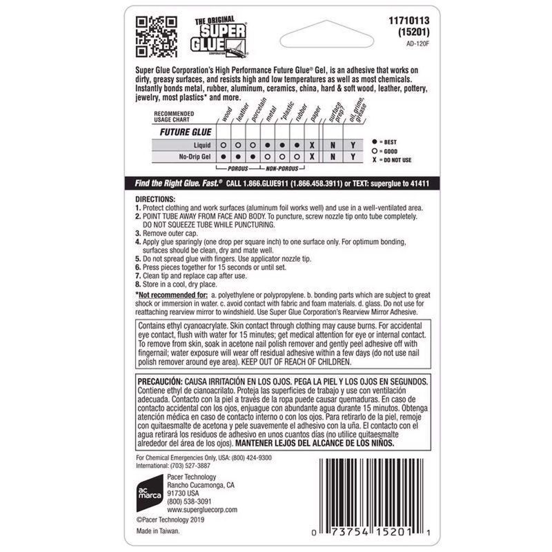 The Original Super Glue Future Glue Super Strength Clear All Purpose Super Glue 2 pk