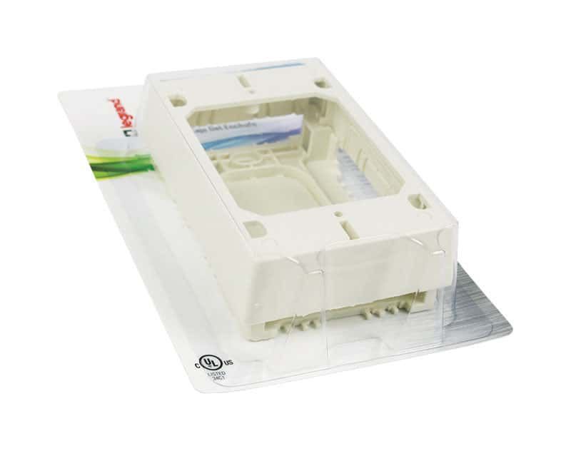 Legrand Rectangle Plastic 1 gang Outlet Box Ivory