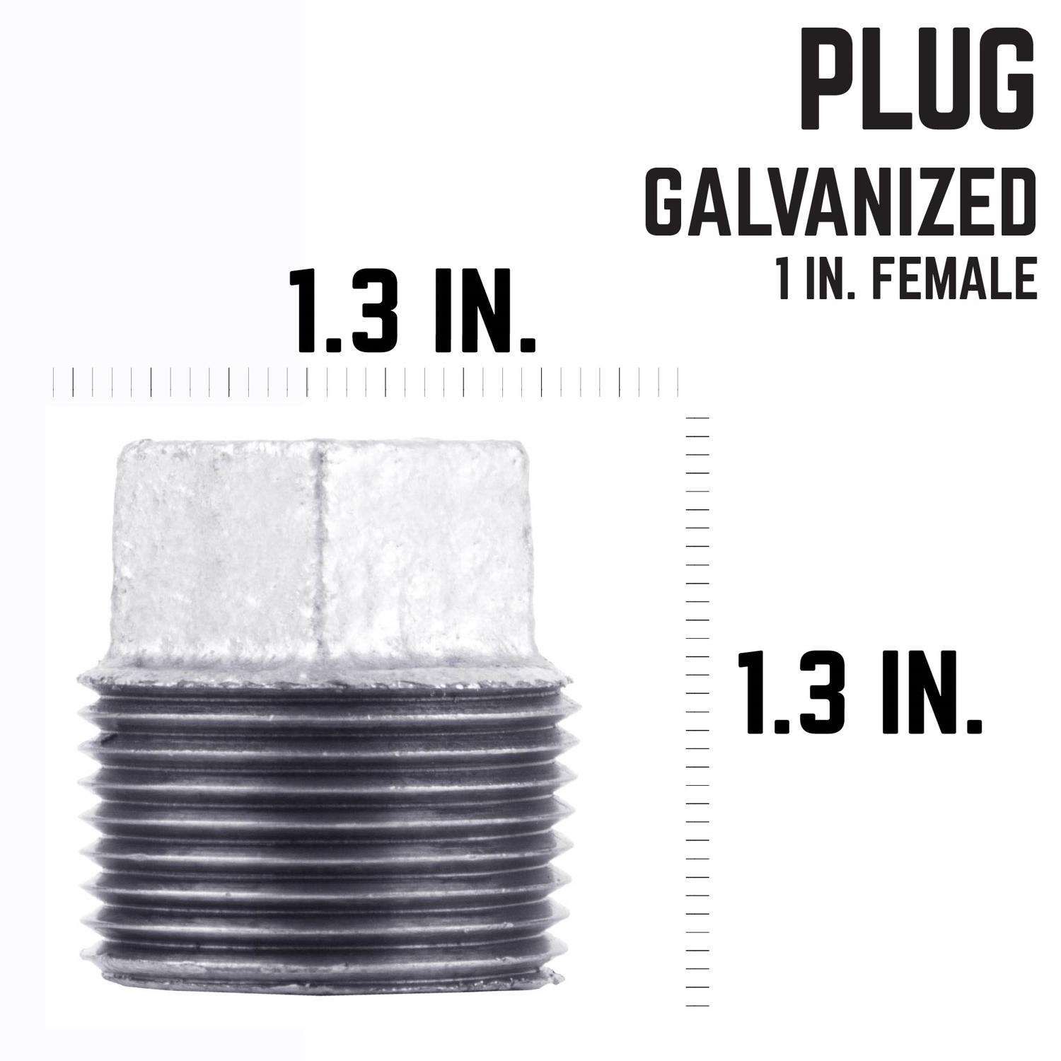 STZ Industries 1 in. MIP each Galvanized Malleable Iron Plug
