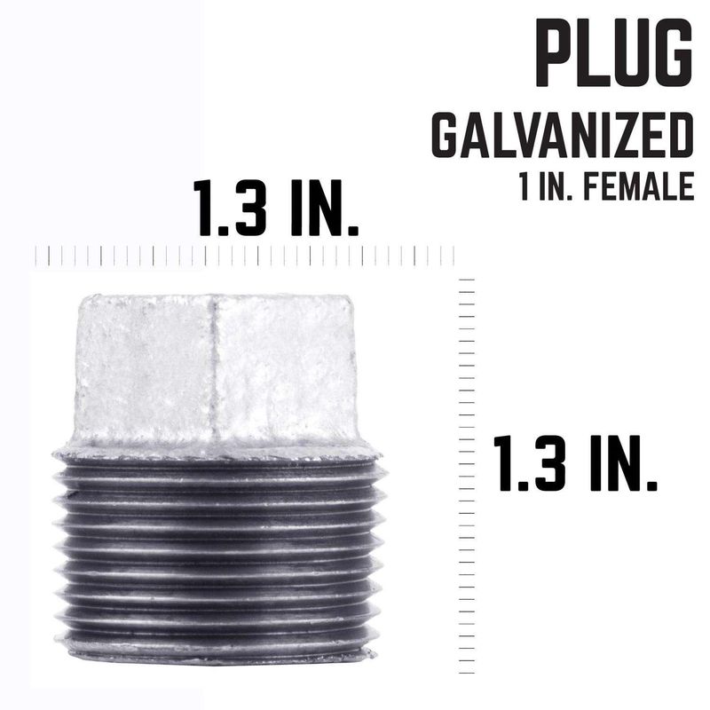 STZ Industries 1 in. MIP each Galvanized Malleable Iron Plug