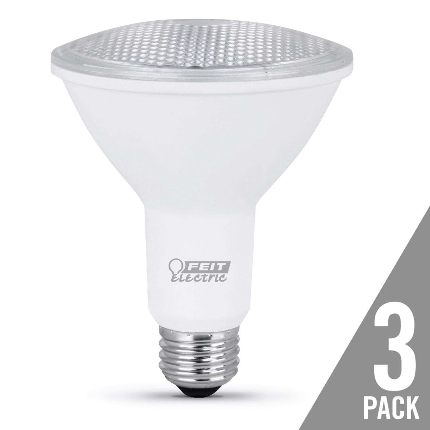 Feit PAR30 E26 (Medium) LED Bulb Warm White 75 Watt Equivalence 3 pk