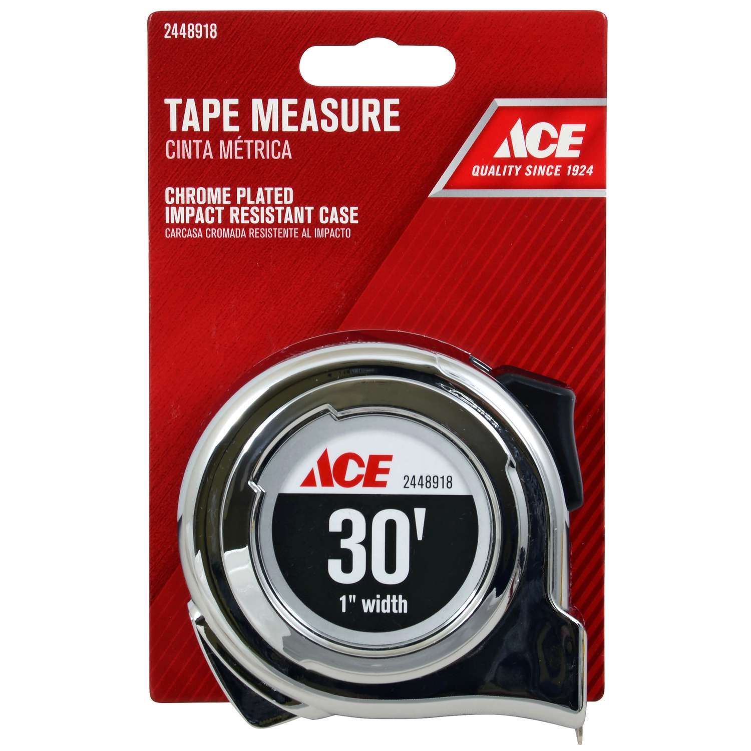 Ace 30 ft. L X 1 in. W Tape Measure 1 pk