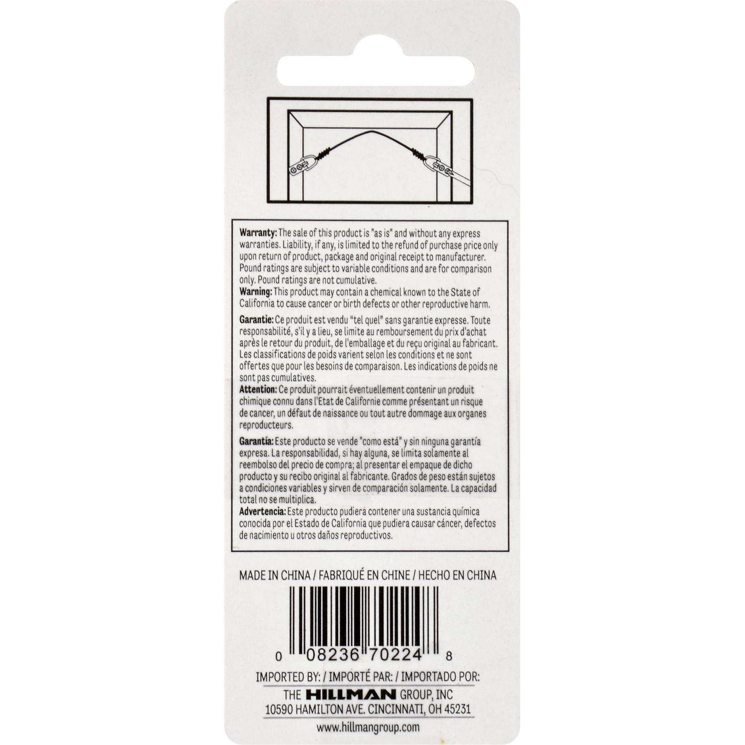 HILLMAN Silver Large D-Ring Hanger 4 pk