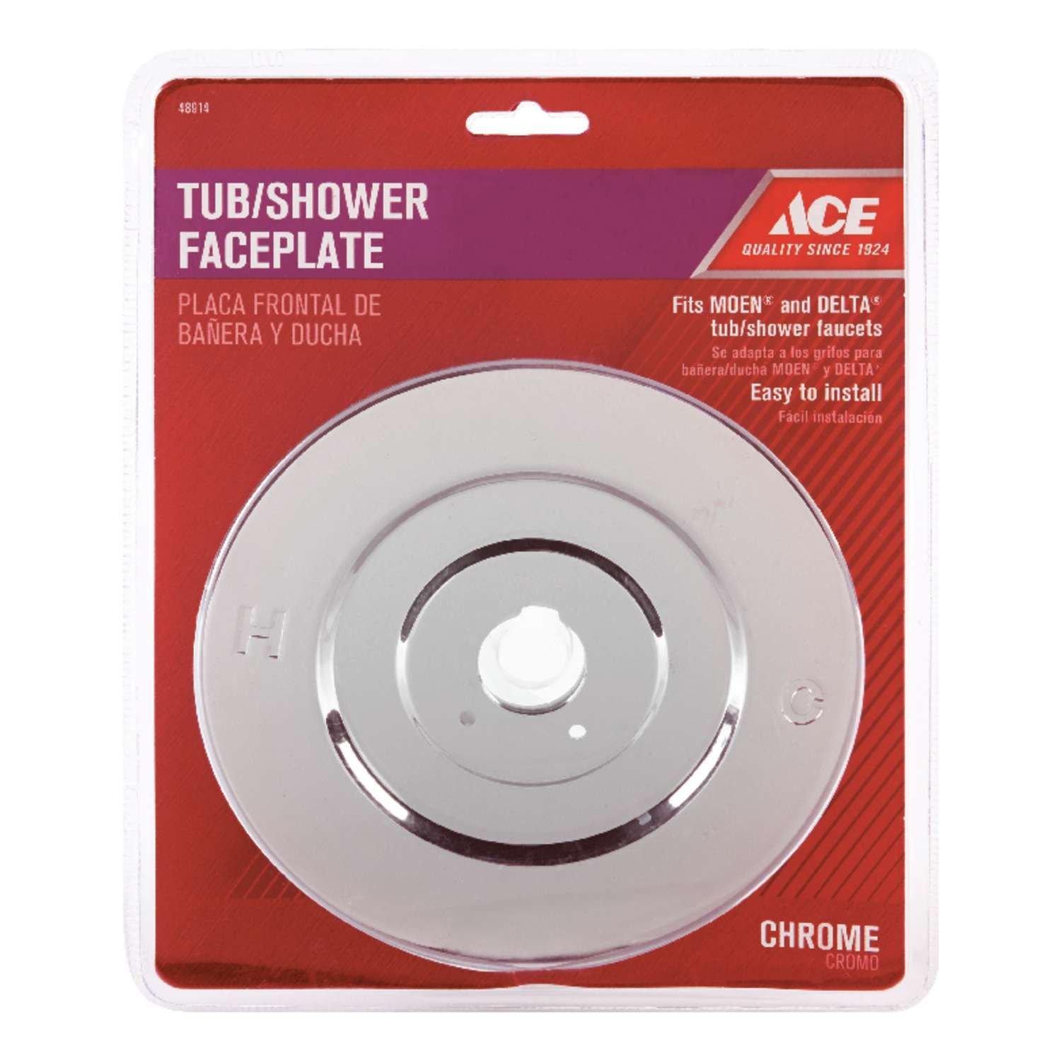 Ace Tub and Shower Face Plate Universal Metal
