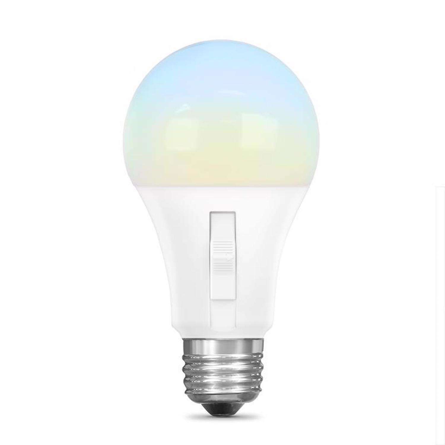 Feit A19 E26 (Medium) LED Dusk to Dawn Bulb Adjustable White 60 Watt Equivalence 1 pk