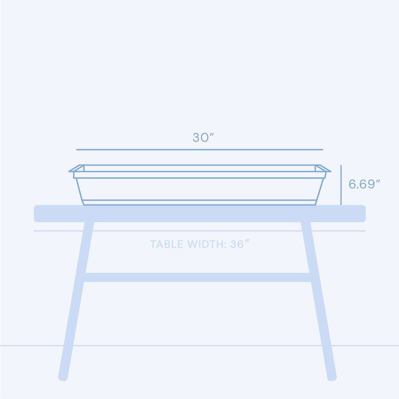 Bloem Dura Cotta 5.75 in. H X 30 in. W X 7.5 in. D Plastic Window Box Living Green
