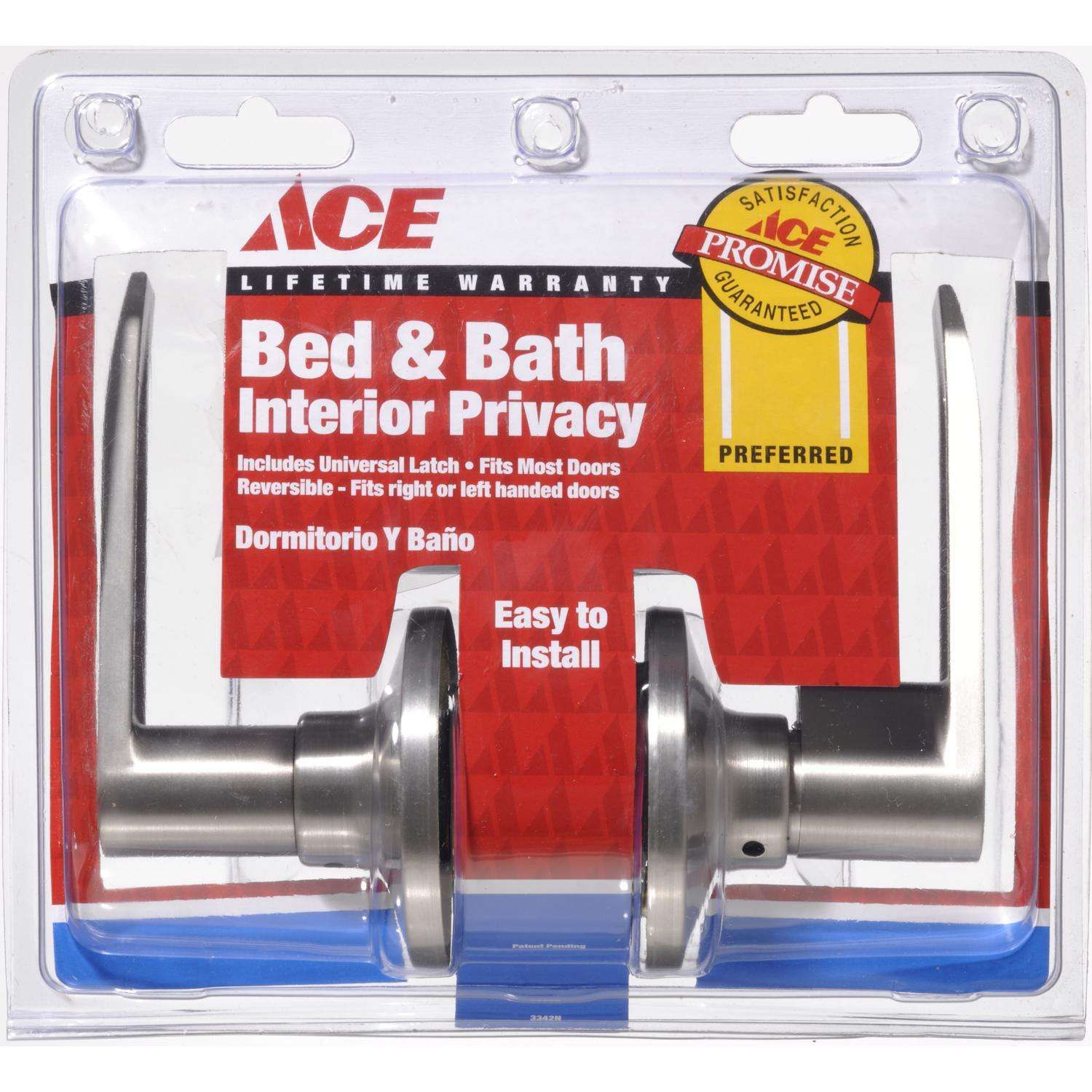 Ace Straight Lever Satin Passage Lever 1-3/4 in.