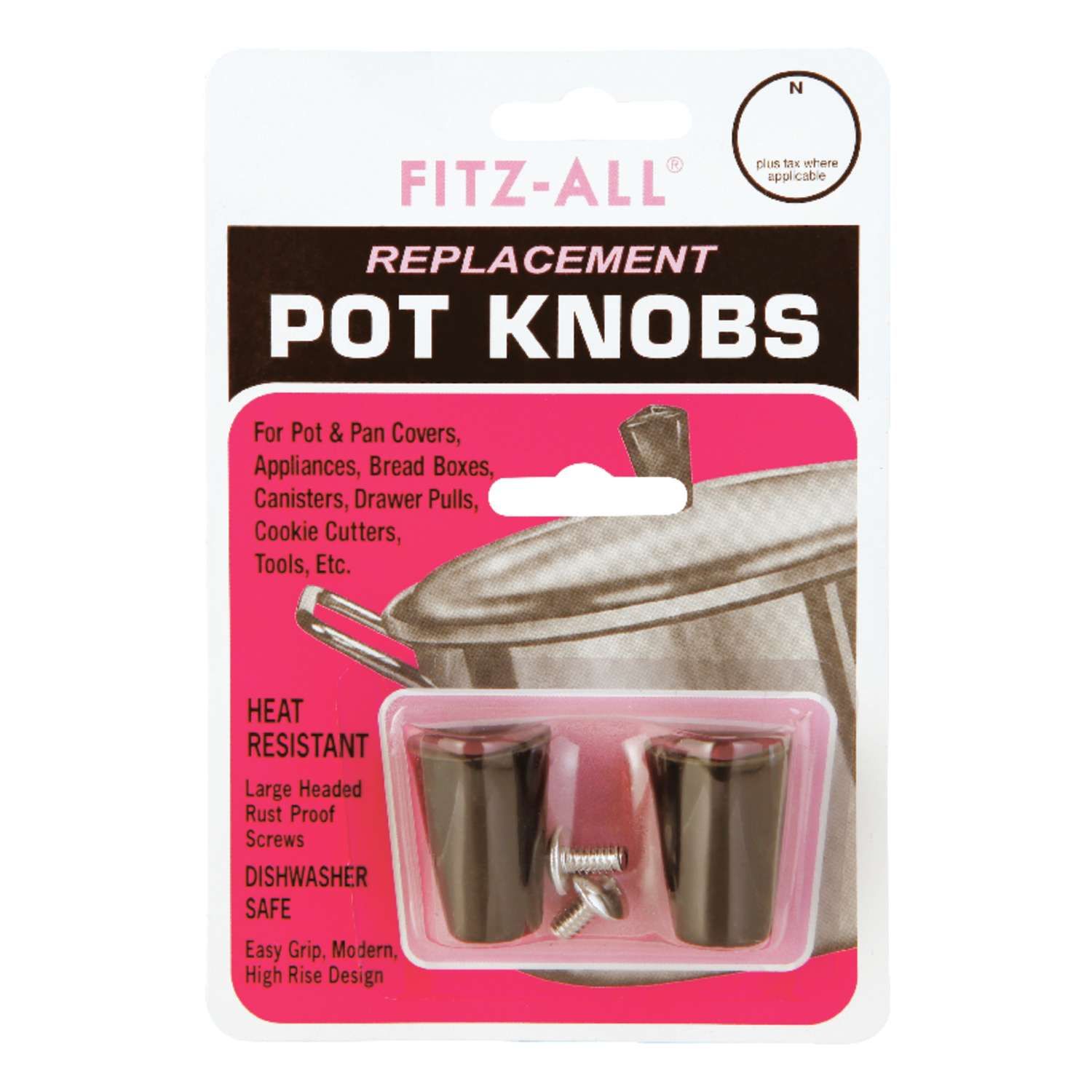 Fitz-All Plastic Replacement Pot Knob Black