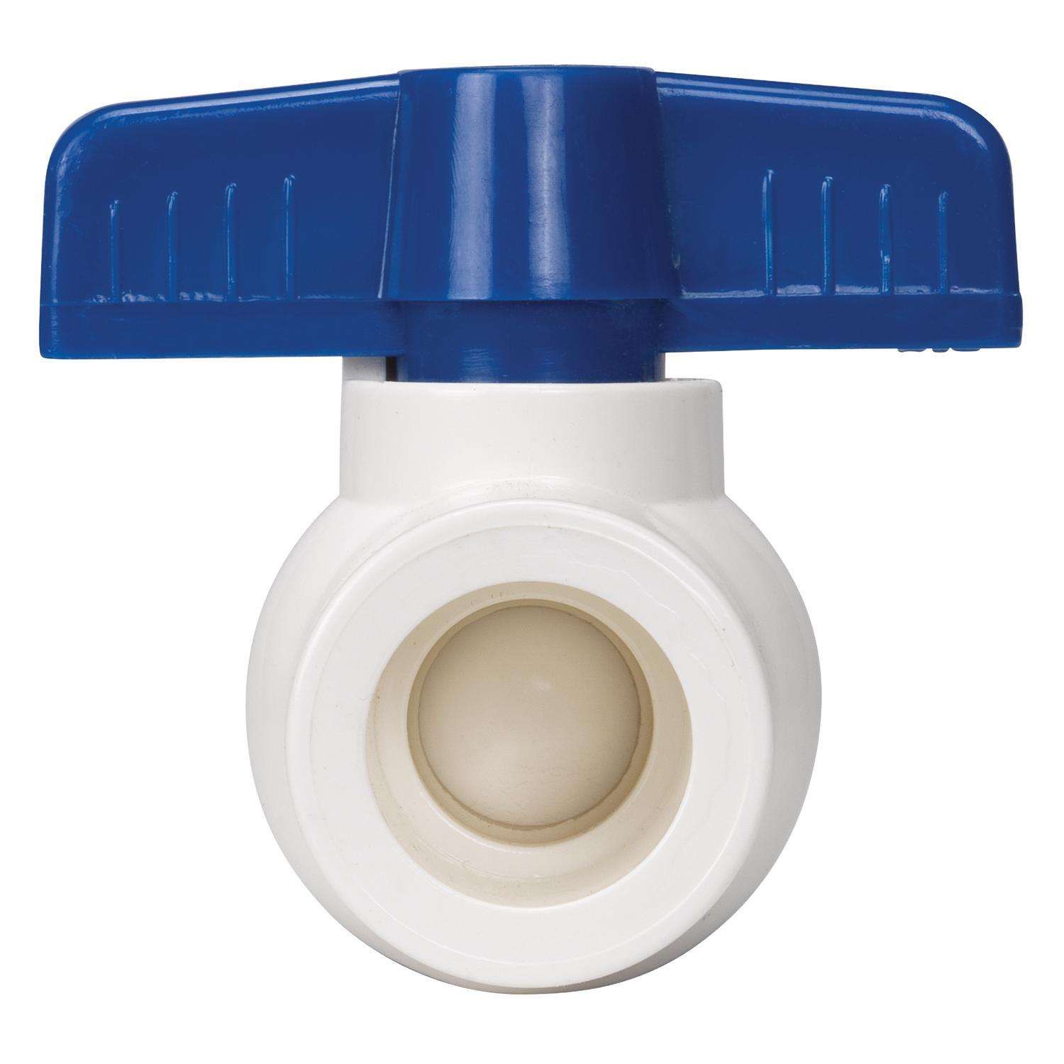 Homewerks 1-1/2 in. PVC Slip Ball Valve Full Port Quarter-Turn Lever For Non-Potable Water
