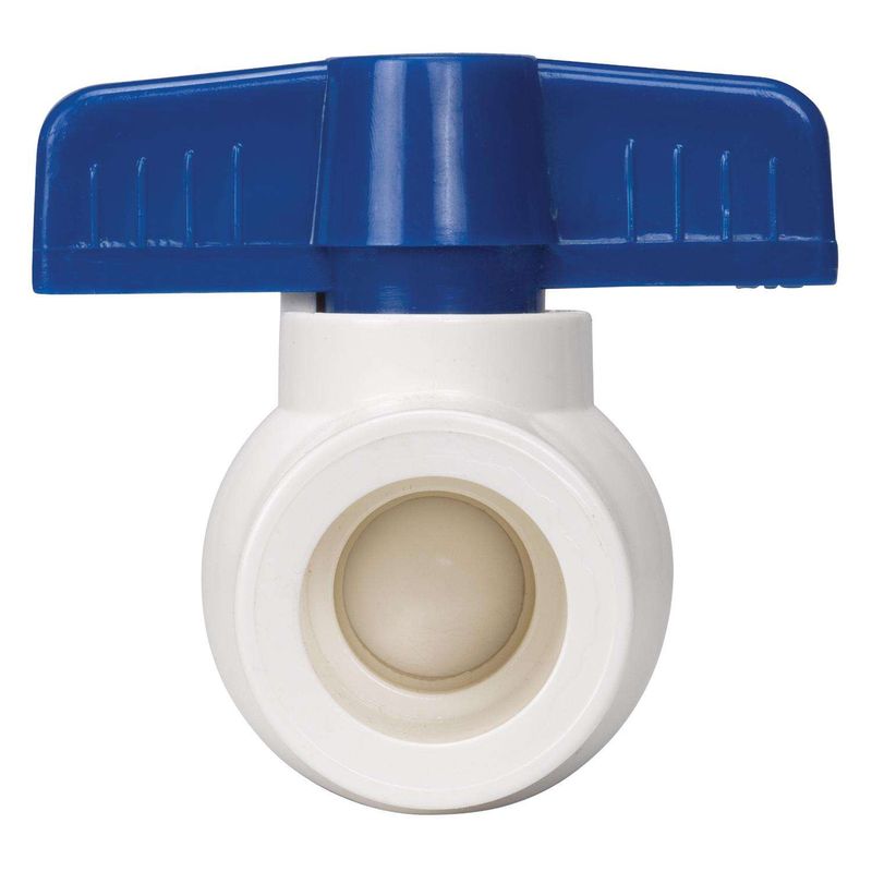 Homewerks 1-1/2 in. PVC Slip Ball Valve Full Port Quarter-Turn Lever For Non-Potable Water