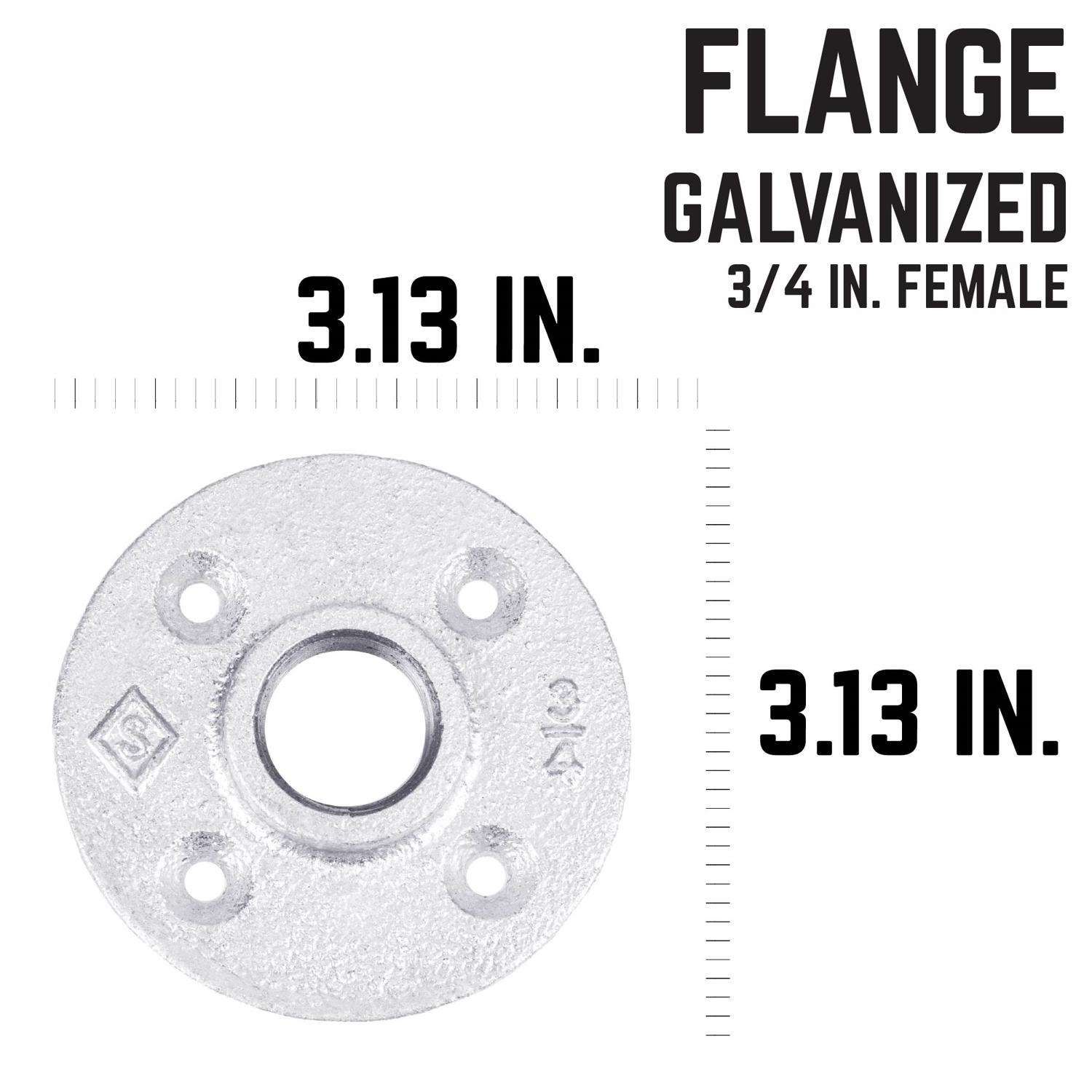 STZ Industries 3/4 in. FIP each Galvanized Malleable Iron Floor Flange