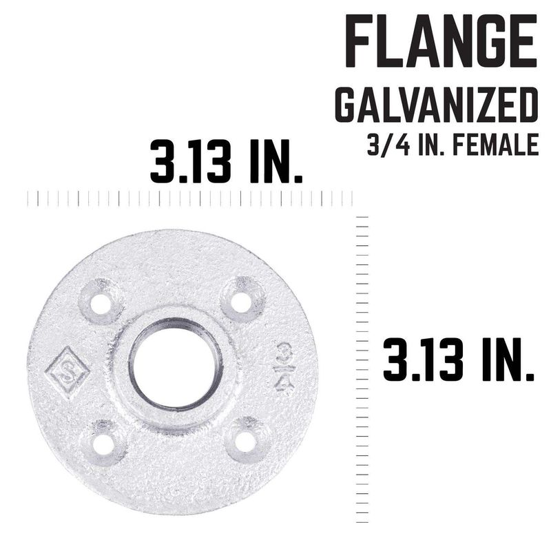 STZ Industries 3/4 in. FIP each Galvanized Malleable Iron Floor Flange
