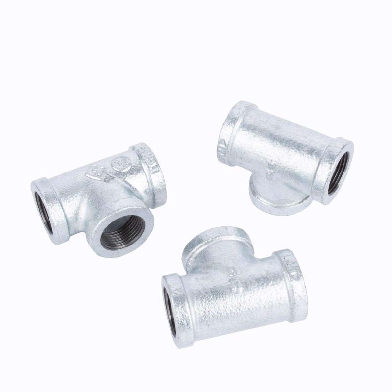 STZ Industries 1-1/2 in. FIP each X 1-1/2 in. D FIP 1-1/2 in. D FIP Galvanized Malleable Iron Tee