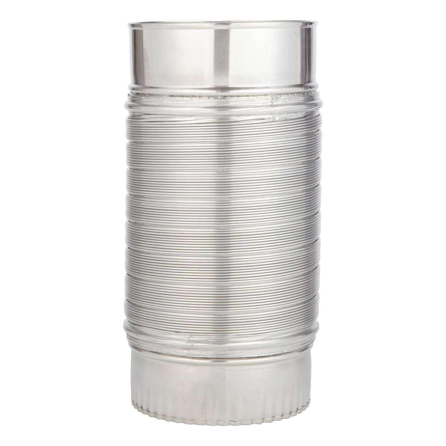 Ace 2 ft. L X 4 in. D Silver/White Aluminum Semi-Rigid Vent Duct