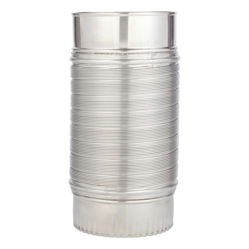 Ace 2 ft. L X 4 in. D Silver/White Aluminum Semi-Rigid Vent Duct