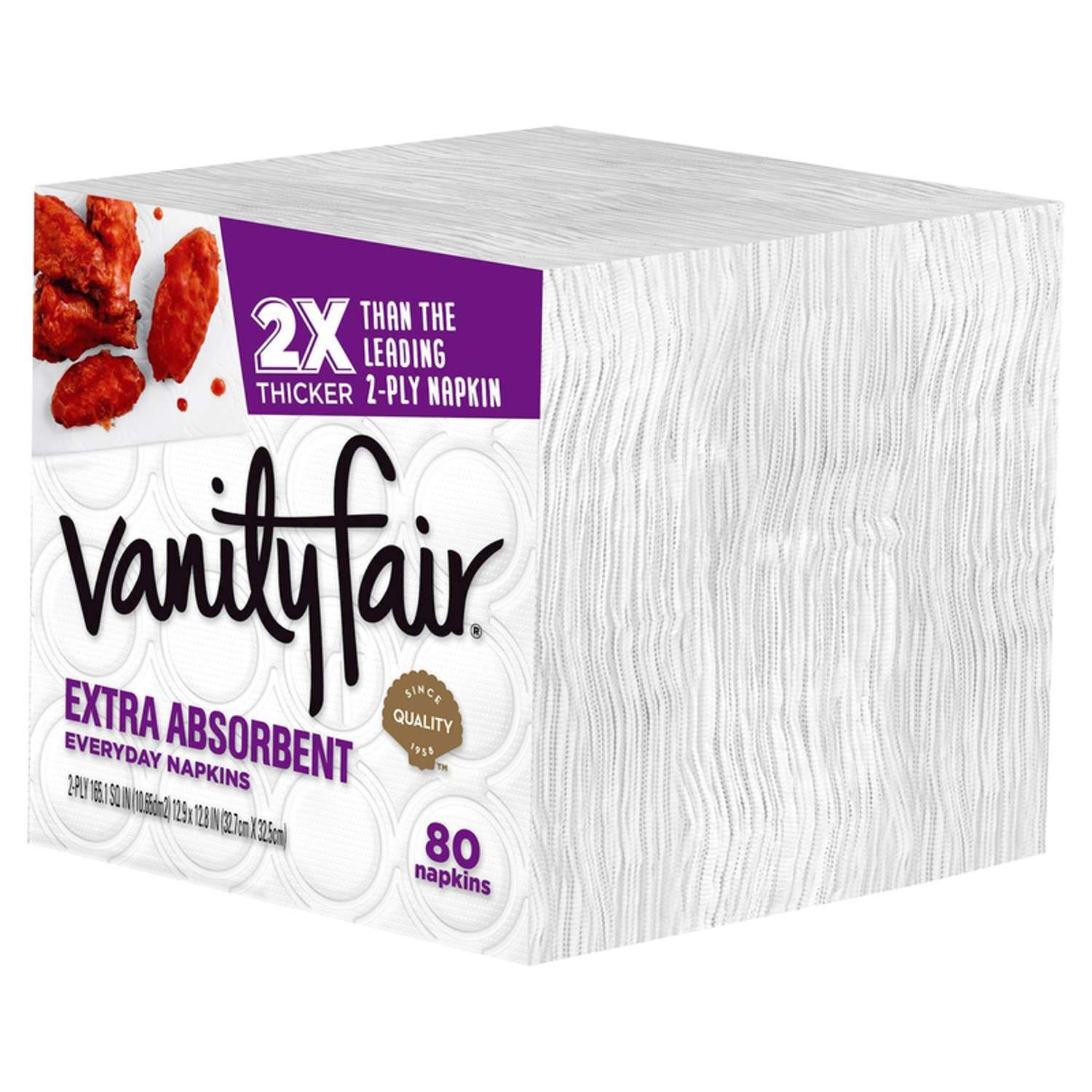 Vanity Fair Napkins 80 sheet 2 ply 80 pk