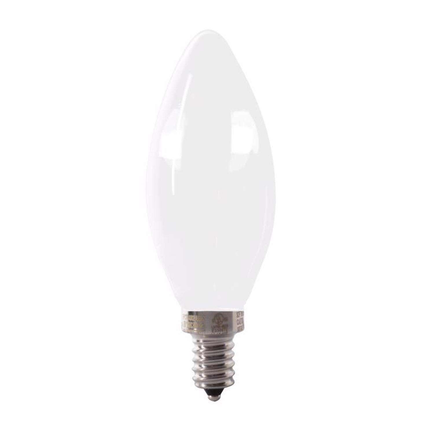 Feit Enhance B10 E12 (Candelabra) Filament LED Bulb Soft White 40 Watt Equivalence 2 pk