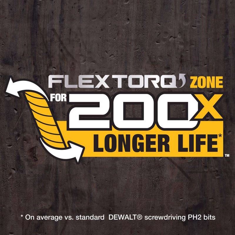 DeWalt FLEXTORQ Phillips #2 X 3-1/2 in. L Screwdriver Bit Steel 5 pc