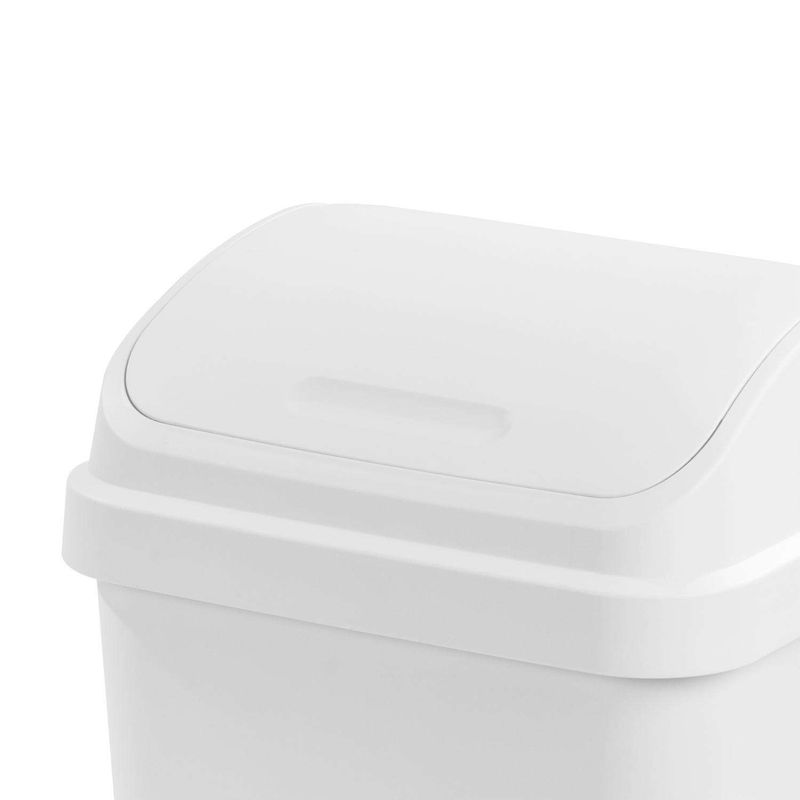 Sterilite SwingTop 13 gal White Polypropylene Trash Can