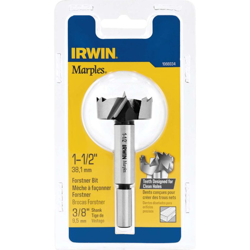 Irwin Marples 1-1/2 in. X 4 in. L Carbon Steel Forstner Drill Bit Round Shank 1 pc