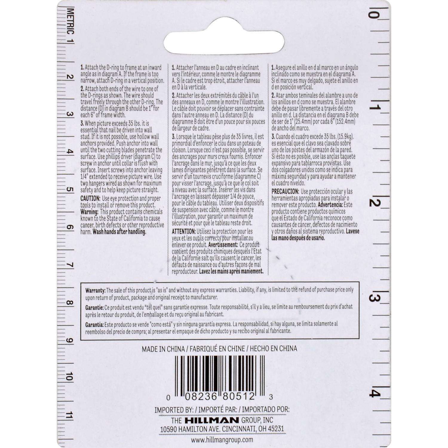 HILLMAN AnchorWire Silver Extra Heavy Mirror Holder Kit 100 lb 17 pk