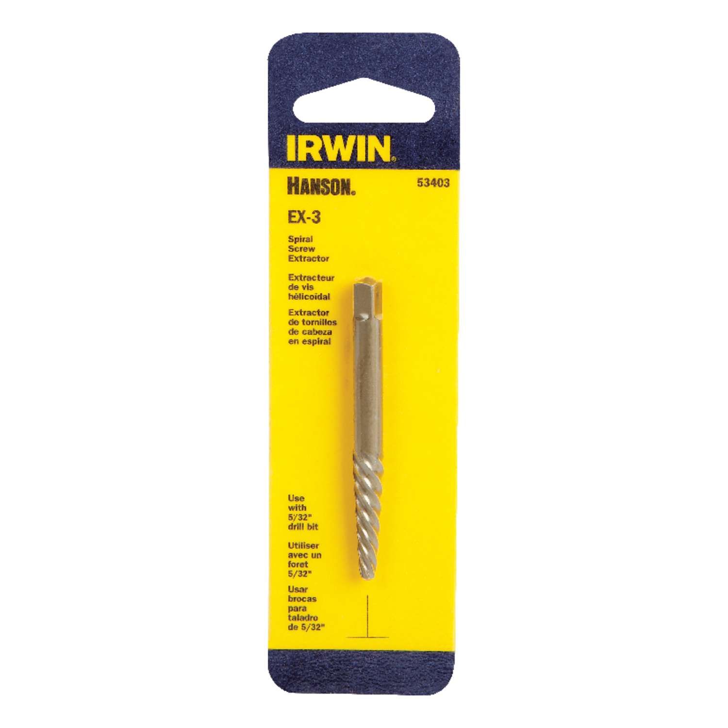 Irwin Hanson EX-3 Carbon Steel Spiral Screw Extractor 6 in. 1 pc