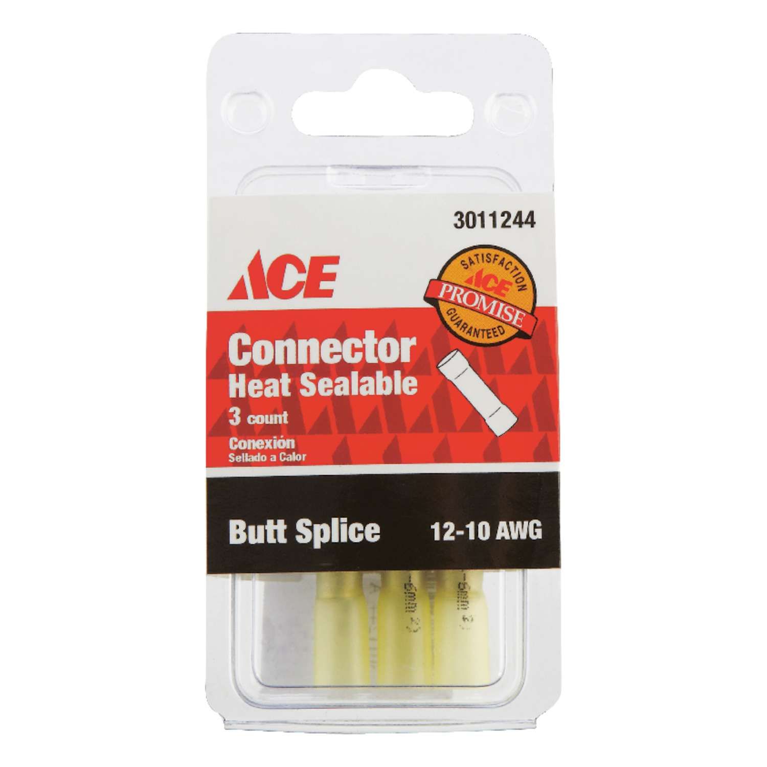 Ace Butt Splice Yellow 3 pk