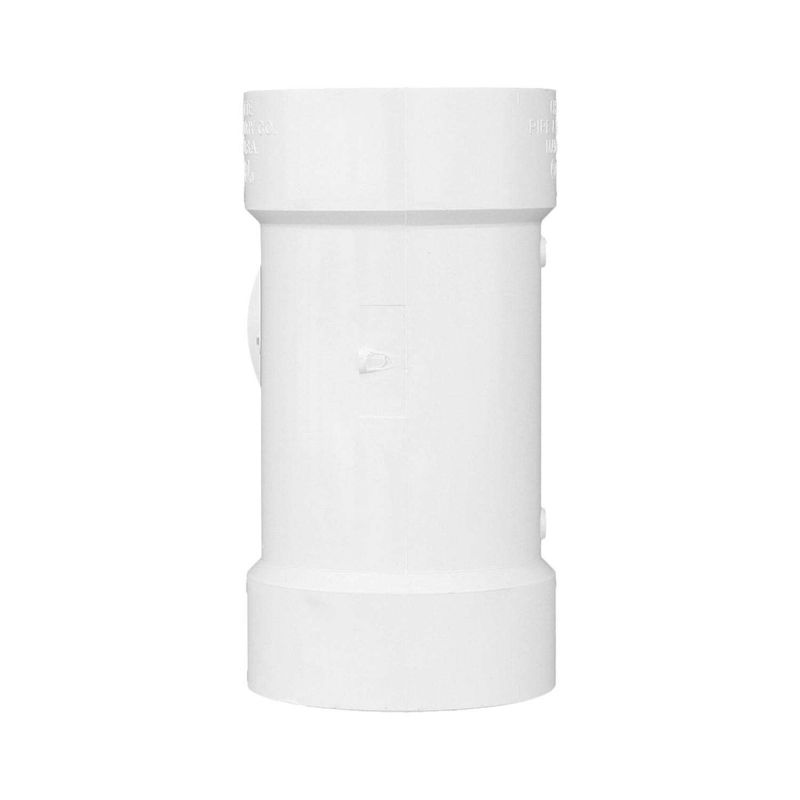 Charlotte Pipe Schedule 40 4 in. Hub X 4 in. D Hub PVC Sanitary Tee 1 pk