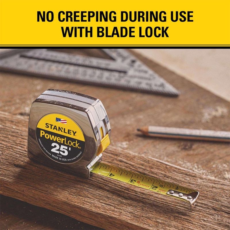 STANLEY PowerLock 25 ft. L X 1 in. W Tape Measure 1 pk