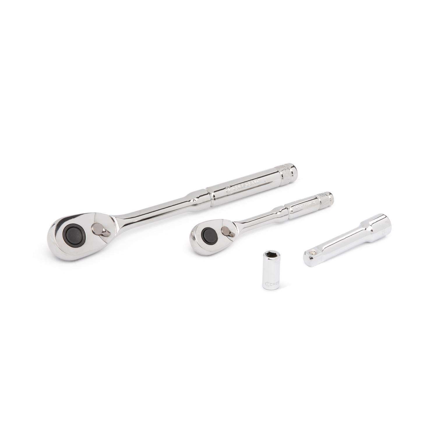 Crescent 1/4 and 3/8 in. drive Metric/SAE 6 and 12 Point Mechanic's Tool Set 121 pc