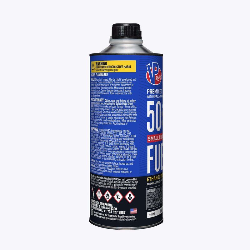 VP Racing Fuels Small Engine Ethanol-Free 2-Cycle 50:1 Pre-Mixed Fuel 1 qt