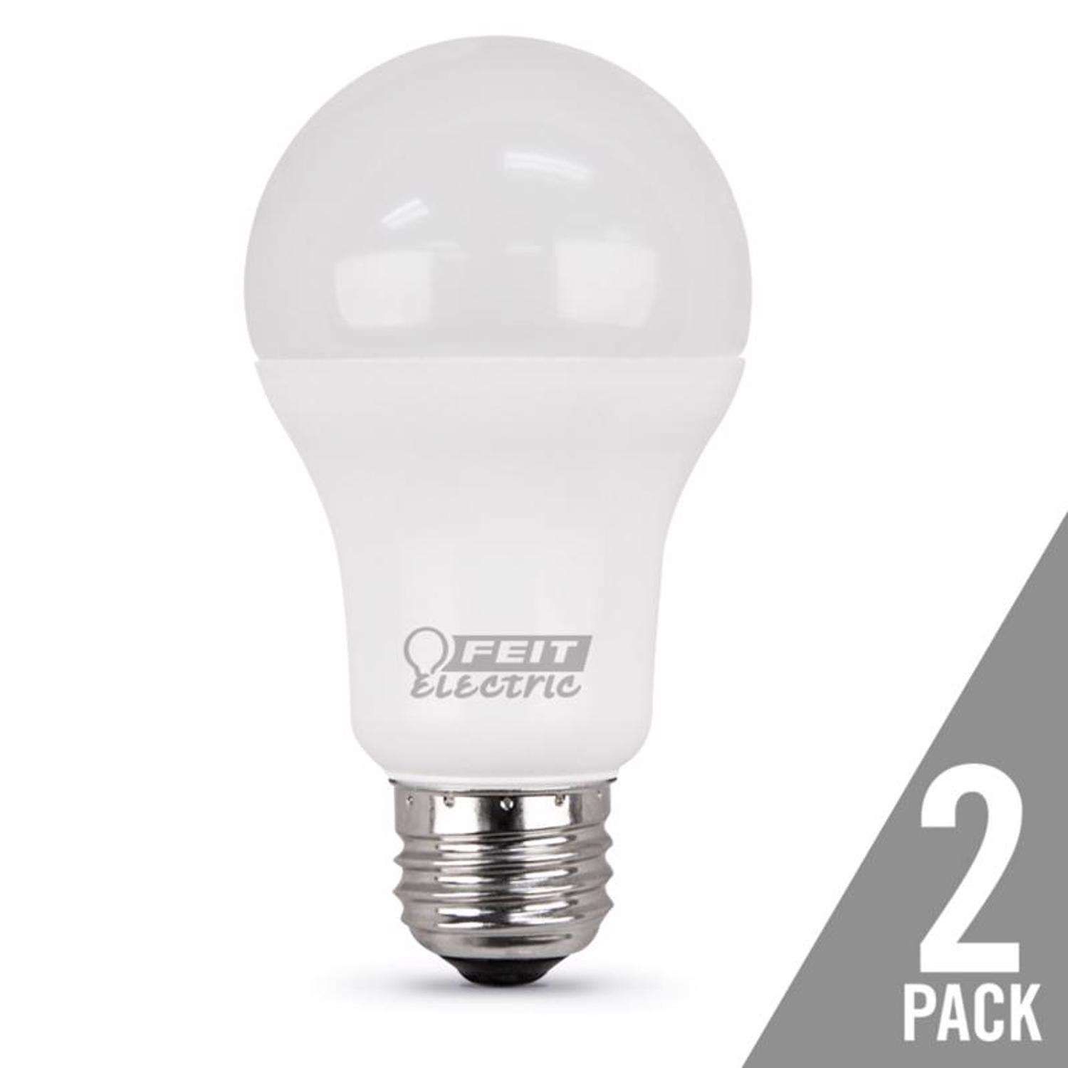 Feit A19 E26 (Medium) LED Bulb Daylight 100 Watt Equivalence 2 pk