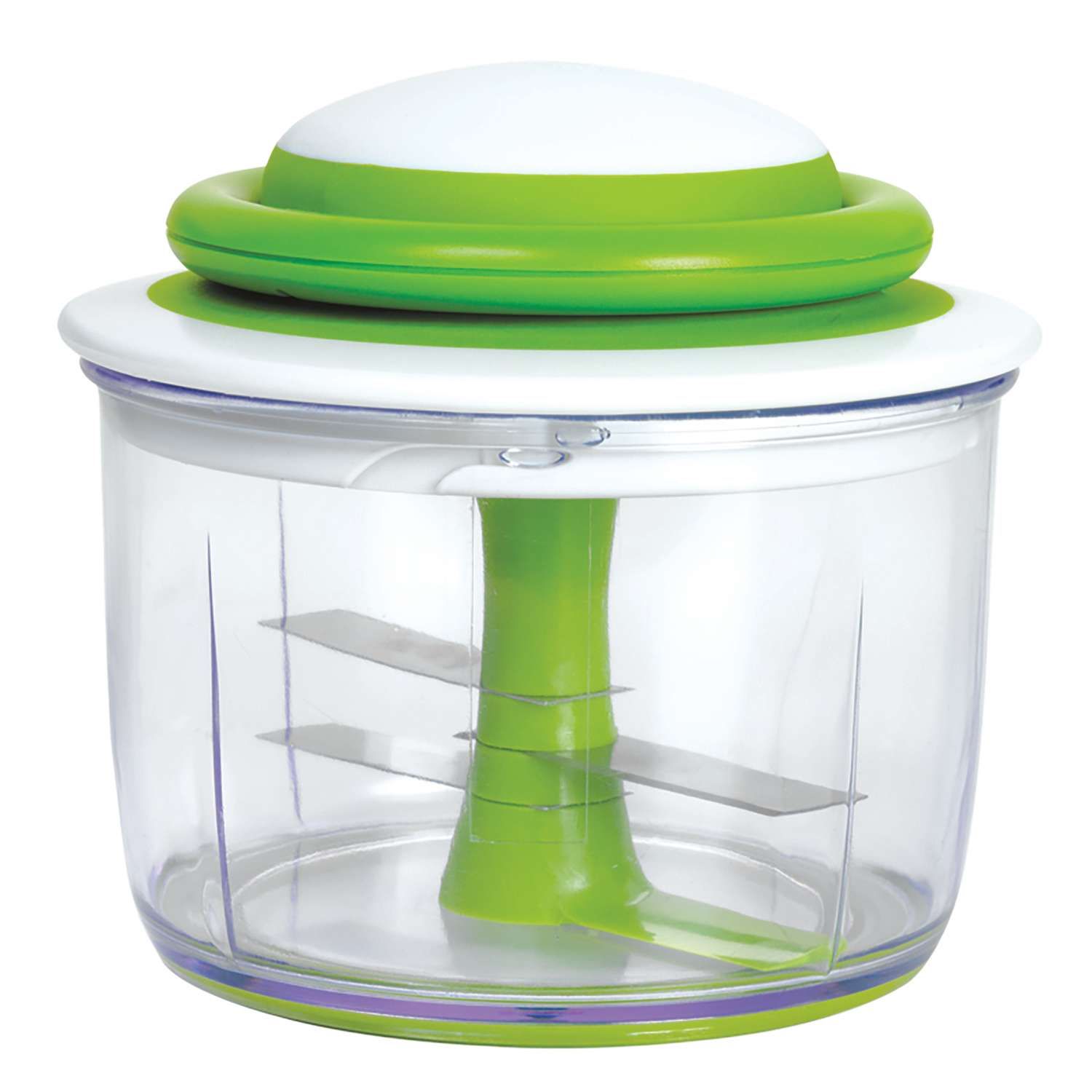 Chef'n VeggiChop Clear/Green Plastic/Stainless Steel Vegetable Cutter