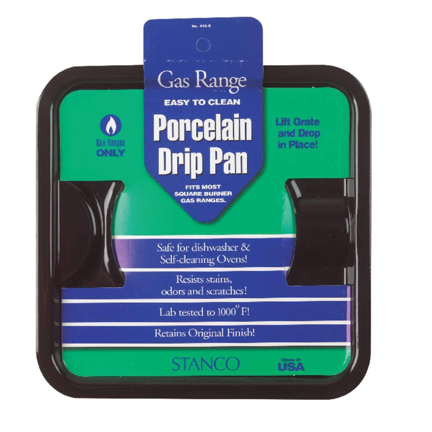 Stanco Porcelain Drip Pan 7-3/4 in. W X 7-3/4 in. L