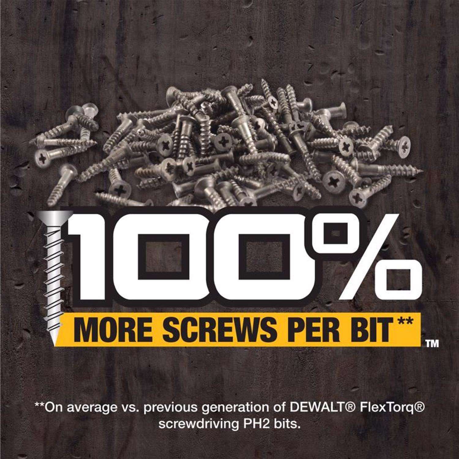 DeWalt FlexTorq Phillips #2 X 2.25 in. L Drill and Driver Bit Set Steel 3 pc