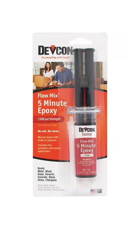 Devcon 5 Minute High Strength Clear Epoxy 0.47 oz