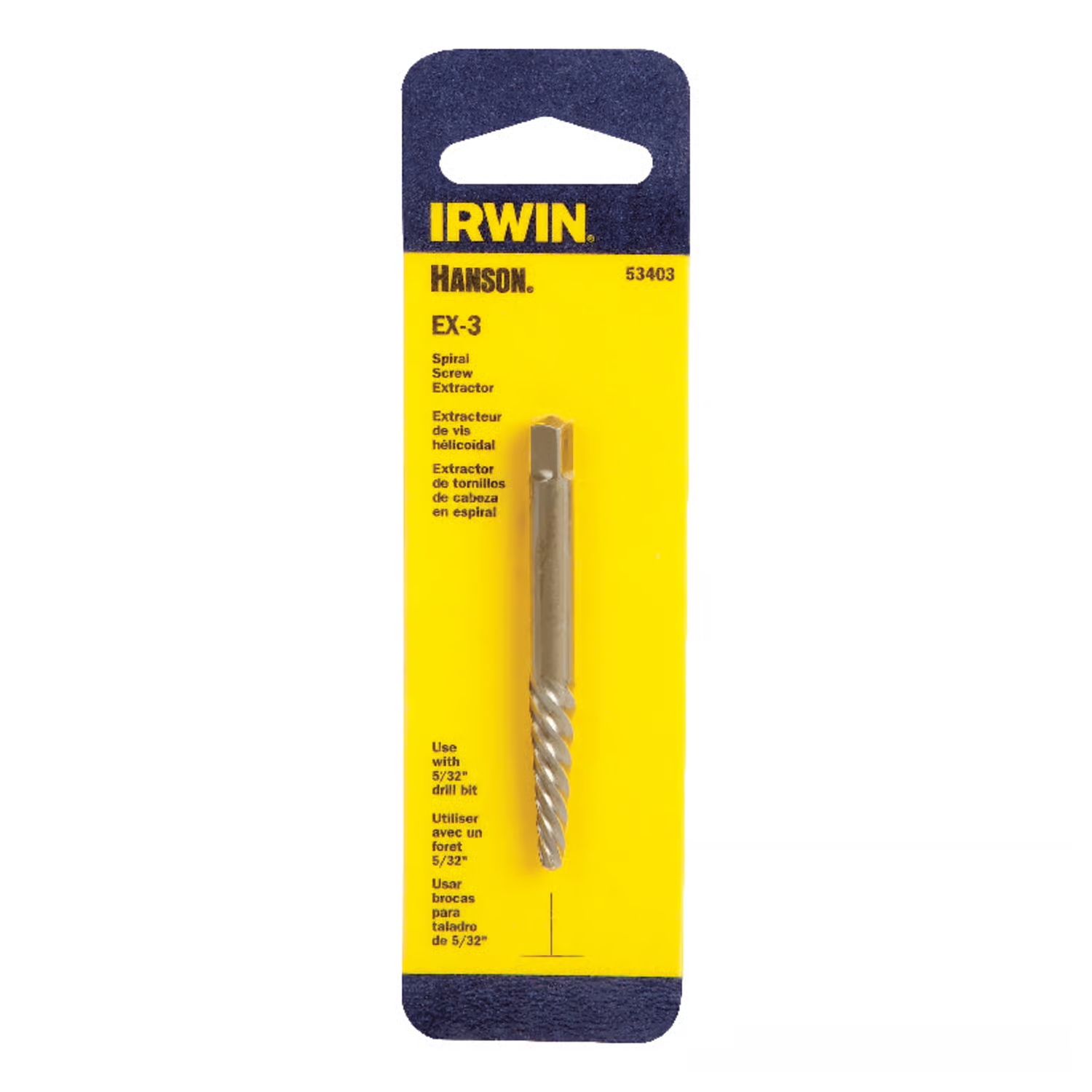 Irwin Hanson EX-3 Carbon Steel Spiral Screw Extractor 6 in. 1 pc