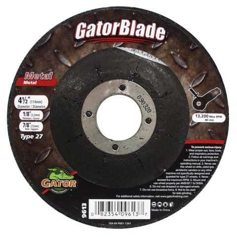 Gator 4-1/2 in. D X 7/8 in. Metal Grinding Wheel