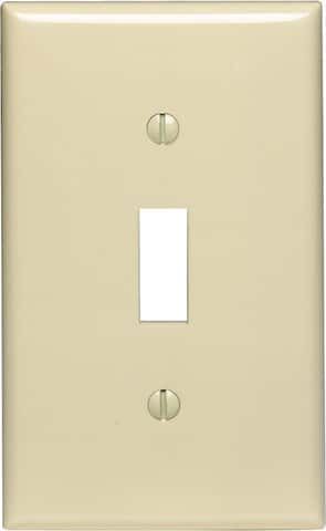 Leviton Ivory 1 gang Nylon Toggle Wall Plate 1 pk