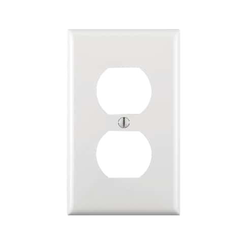DUPLEX RECP WALPLT 1G WH