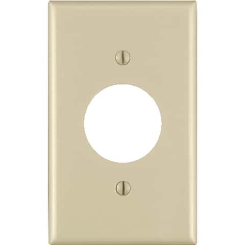 Leviton Ivory 1 gang Thermoset Plastic Outlet Wall Plate 1 pk