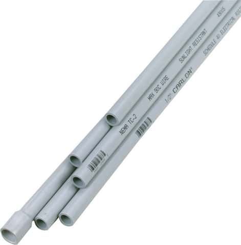 Cantex 1/2 in. D X 10 ft. L PVC 40 schedule Electrical Conduit For Rigid