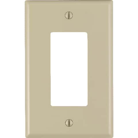 Leviton Ivory 1 gang Nylon Decorator Wall Plate 1 pk