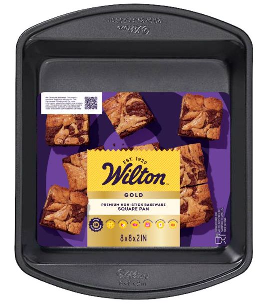 Wilton Premium 8 in. W X 8 in. L Square Cake Pan Gray 1 pk