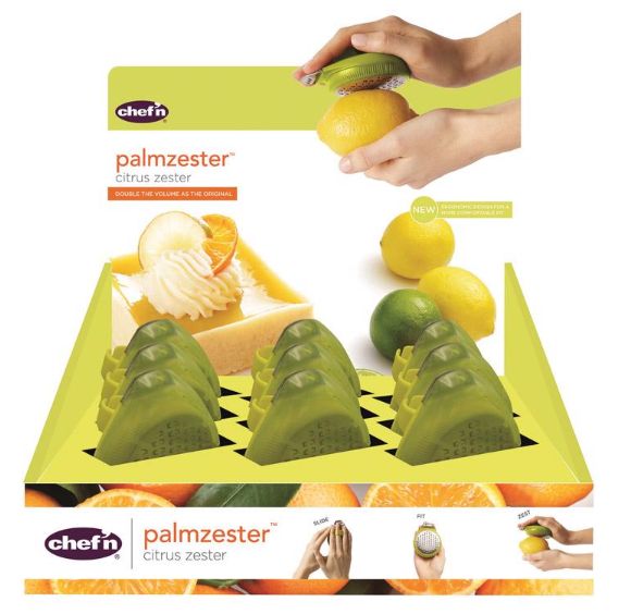 Chef'n Palmzester Green Plastic Citrus Zester Chef'n Palmzester Green Plastic Citrus Zester