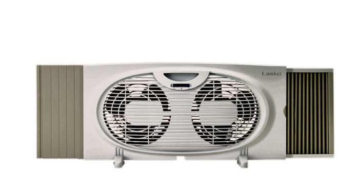 Lasko 10.15 in. H 2 speed Twin Window Fan