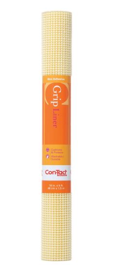 Con-Tact Beaded Grip 5 ft. L X 18 in. W Almond Non-Adhesive Shelf Liner