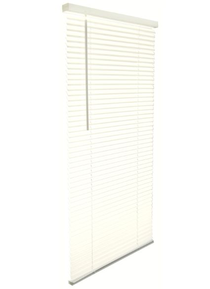 Living Accents Vinyl 1 in. Blinds 35 in. W X 64 in. H Alabaster Cordless