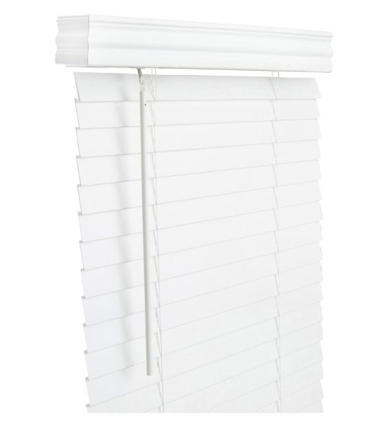 Living Accents Faux Wood 2 in. Blinds 36 in. W X 60 in. H White Cordless